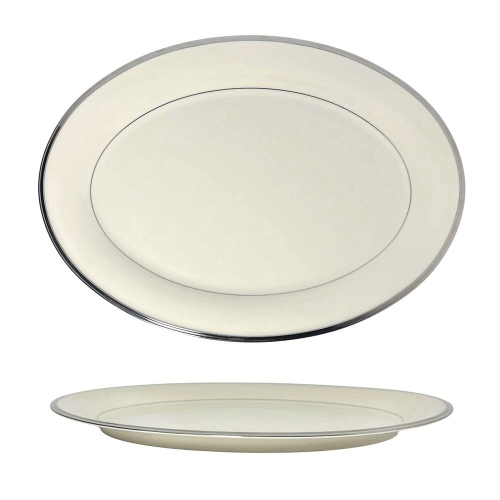 Lenox “Solitaire” Large Porcelain Oval Serving Platter 16”